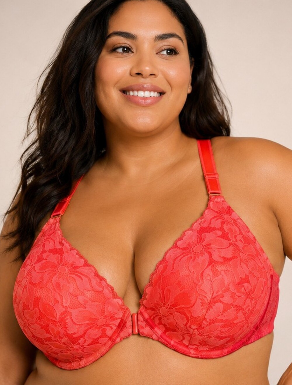 🔥 Torrid Lace Front-Close Racerback Bra — Size 48C